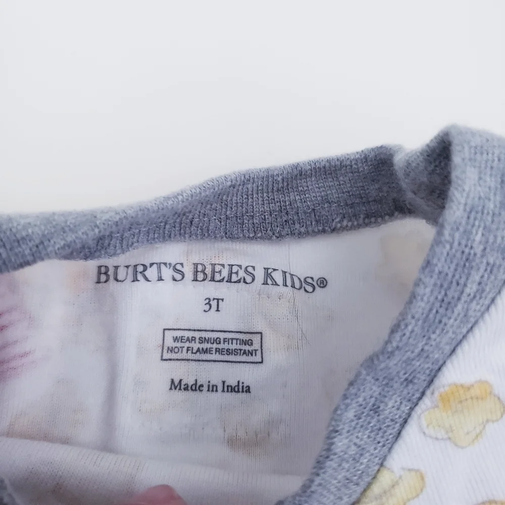 Burt's Bees Kids Organic Popcorn TV Movie Long Sleeve PJ Set